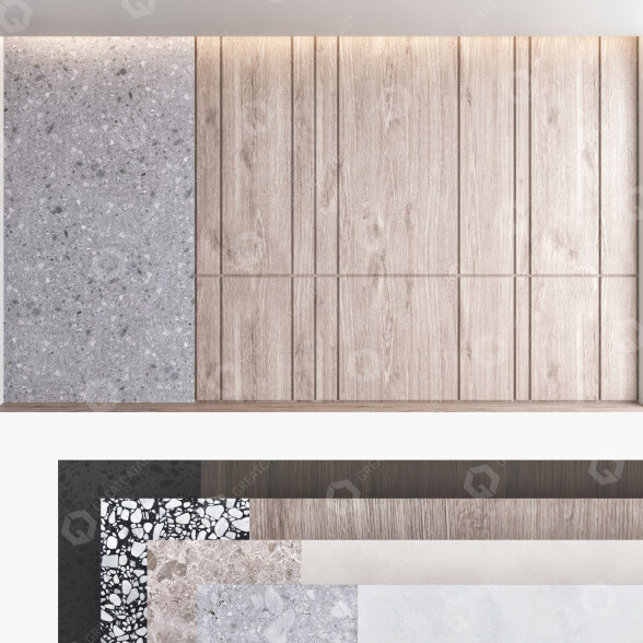 Paneles de pared Decorative Set 64 Modelo 3D