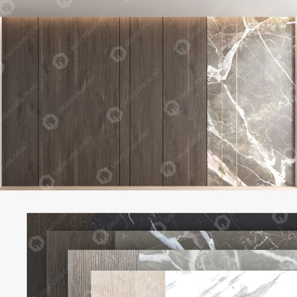 Paneles de pared Decorative Set 66 Modelo 3D