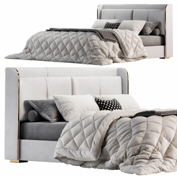 Homary White Wingback King 3D модель