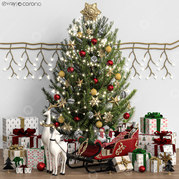 Декор Christmas Tree 04 3D модель