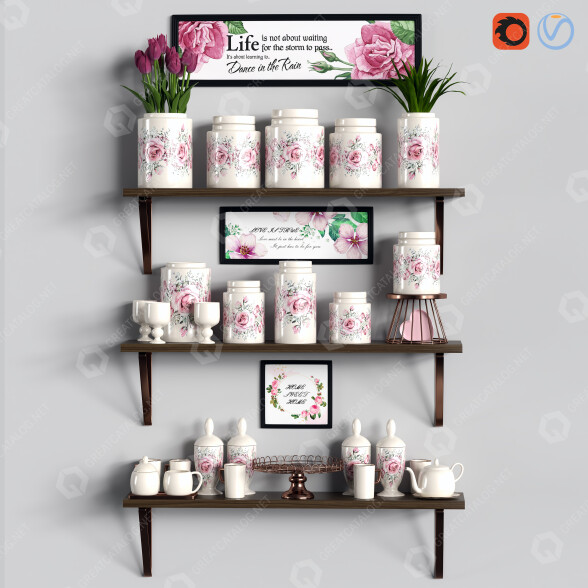 Декор Set for Wall 3D модель