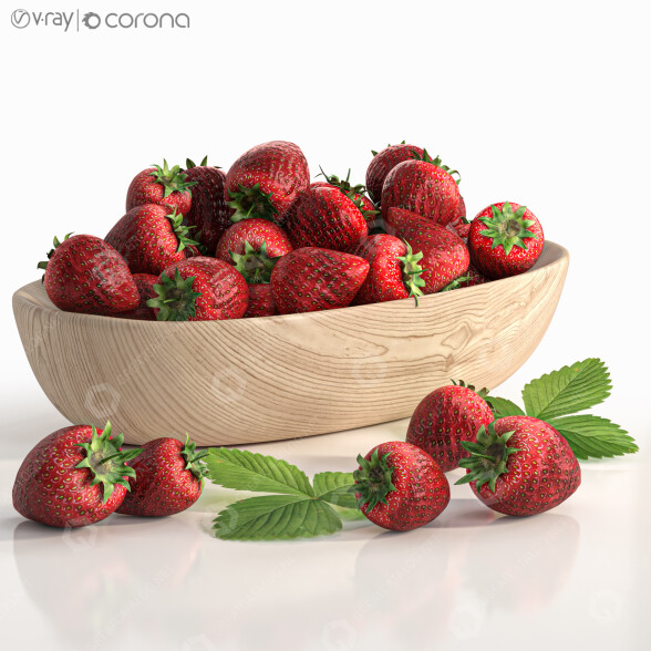 Fruits Strawberry Model 01 modèle 3D