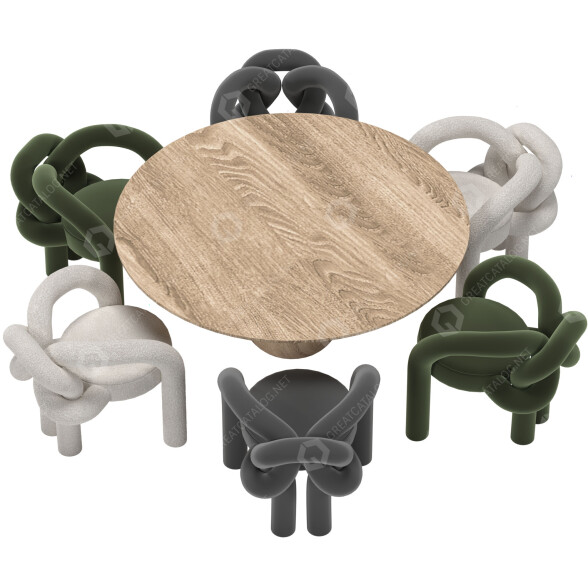 Table and Chairs Visionnaire Shibari 3D model