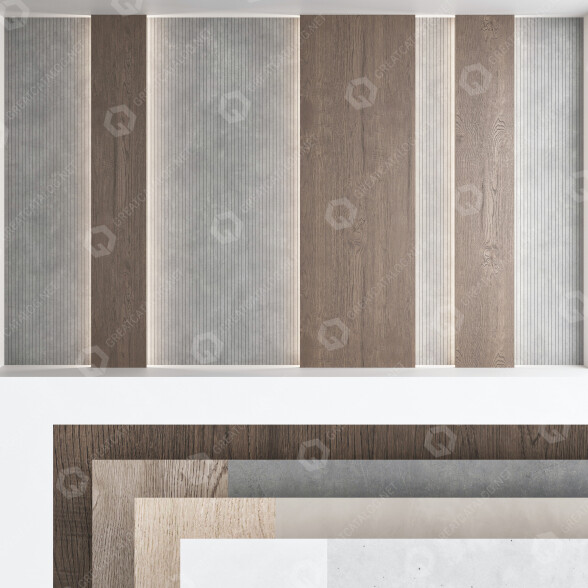 Paneles de pared Decorative Set 72 Modelo 3D
