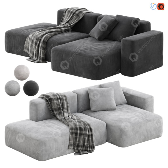 Sofa Hay Mags Soft 2 5 model 3D