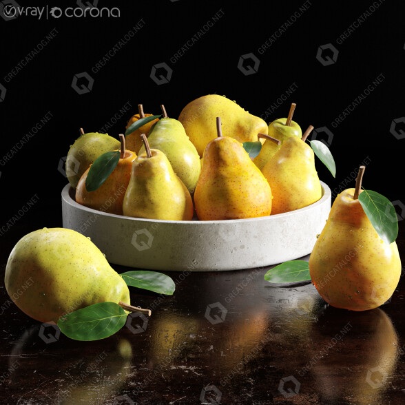 Fruits Pears modèle 3D