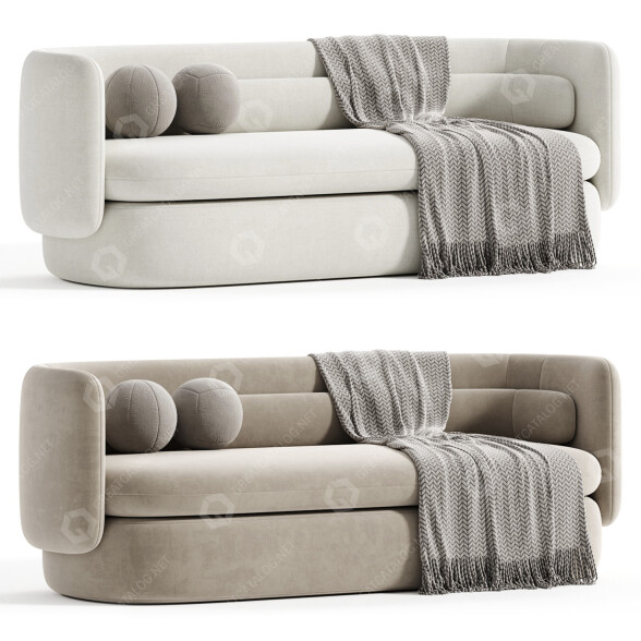 Sofa Casaspace Aria Flannelette 3D-Modell