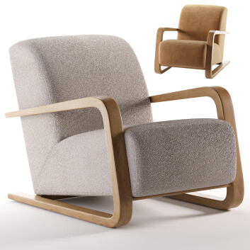 Fauteuil Four Hands Rhimes Stonewash