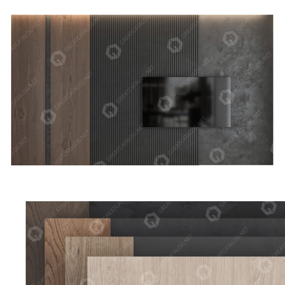 Paredes de TV Conjunto 12 Modelo 3D