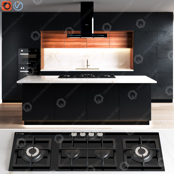 Kitchen Set 01 3D model