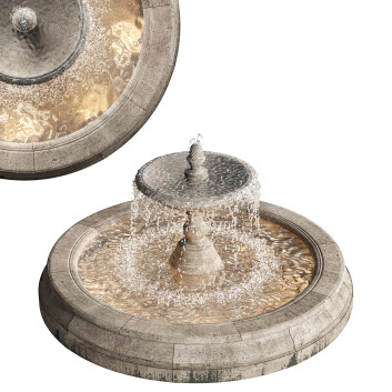Fountain Clean Topology 3D model