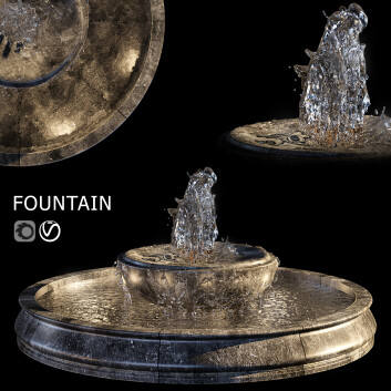 Fountain Clean Topology 3D model