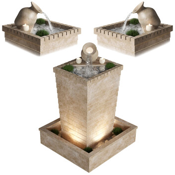 Fountain Water and Fire 3D model
