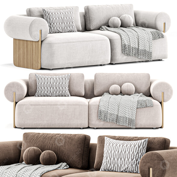 Диван Castlery Solange Performance Boucle 3D модель