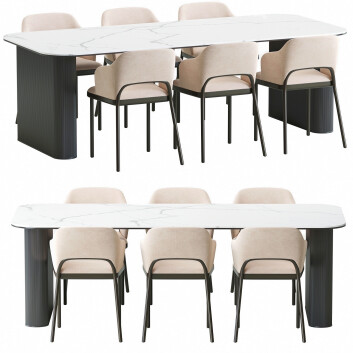 Stół i krzesła Thonet 520 P