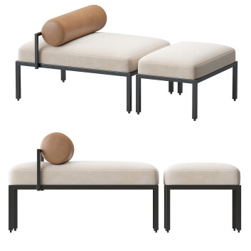 Bank und Hocker Gallotti&Radice Oly 3D-Modell