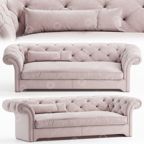 Sofa Valentini Max Pink model 3D