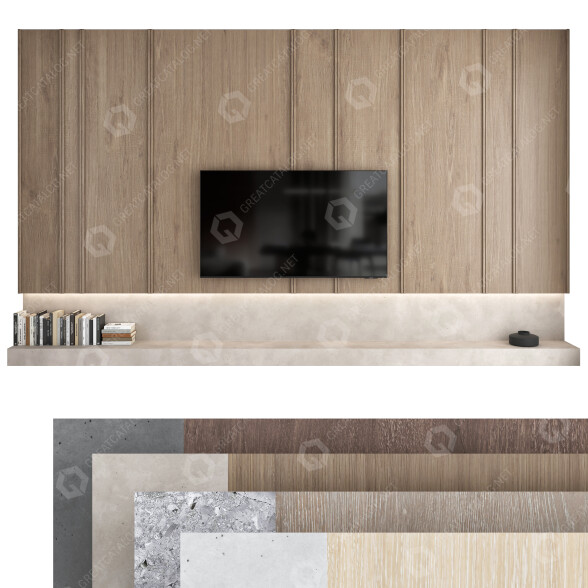 Paredes de TV Conjunto 08 Modelo 3D