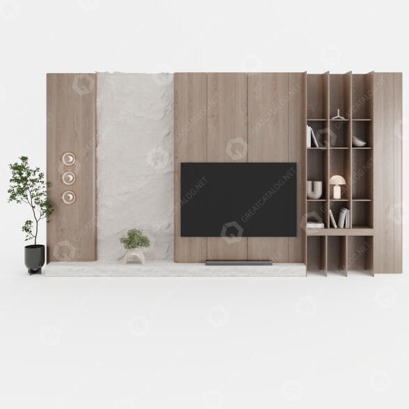 ТВ стінка Set 001 3D модель