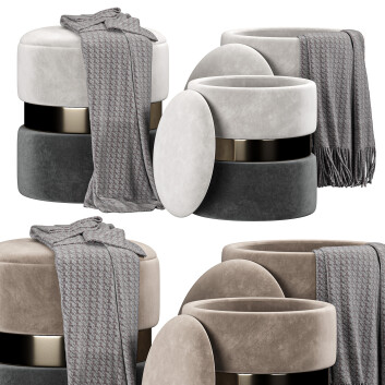 Пуфи Derby T125 2 Grey Black
