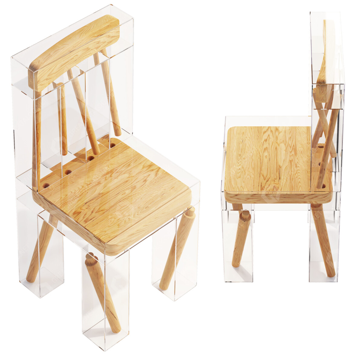 Chair Exploded by Joyce Lin 3D model GreatCatalog 41205