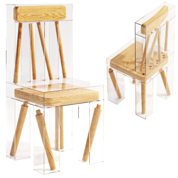 Silla  Exploded by Joyce Lin Modelo 3D
