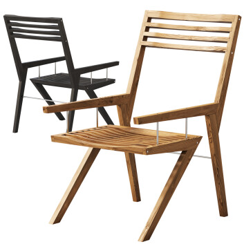 Стілець  Bivalvia Wooden by Jan Baric 3D модель