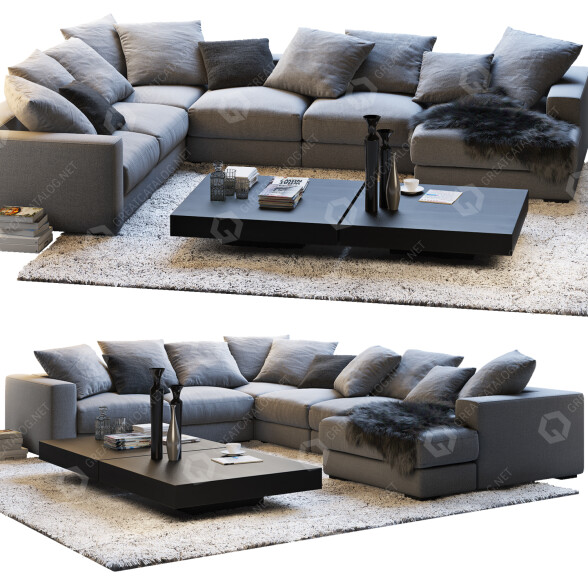 Вітальня BoConcept Cenova with a Resting Unit 3D модель