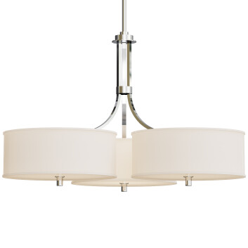 Люстра Lamps Plus Gray Faux Silk 36 Wide Triple Shade