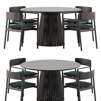 Стіл та стільці Benchmark Furniture Dining Set 15
