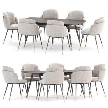 Стіл та стільці Asteria Dining Set 86
