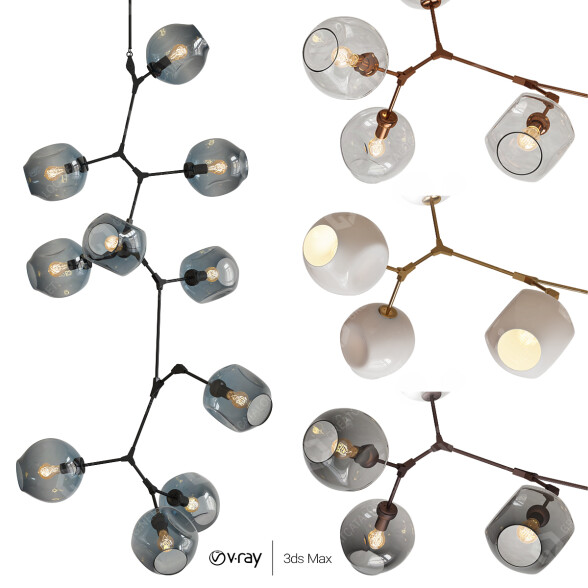 Hängeleuchte The Future Perfect Branching Bubbles BB.10.24 3D-Modell