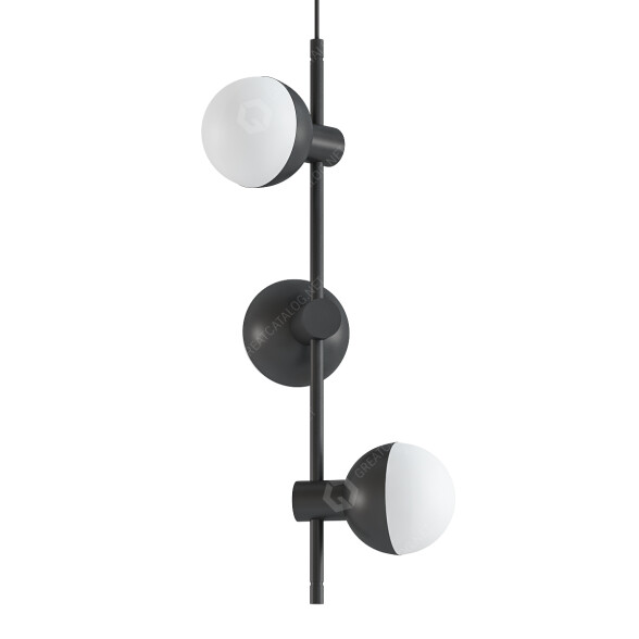 Lampa wisząca Frandsen Fabian Vertical Matte Black model 3D