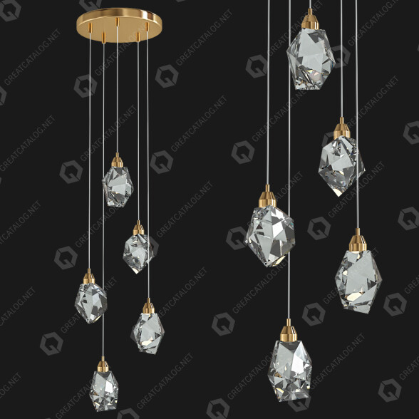 Hängeleuchte Luxury Living Group Diamond Crystal 5 3D-Modell