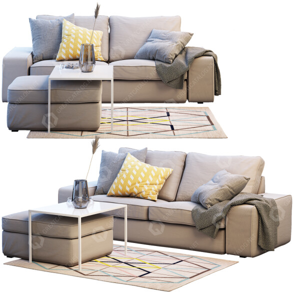 Диван IKEA Kivik 2 3D модель