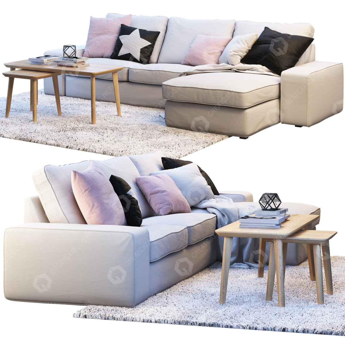 Sofa IKEA Kivik 3D model・Download 3D models・Great Catalog