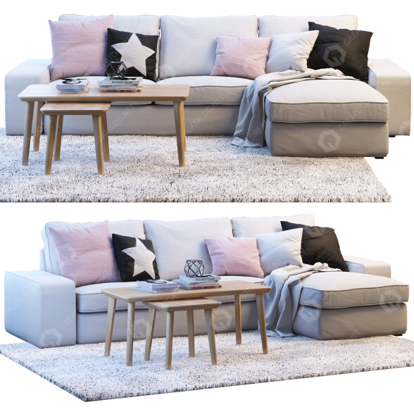 Диван IKEA Kivik 3 3D модель