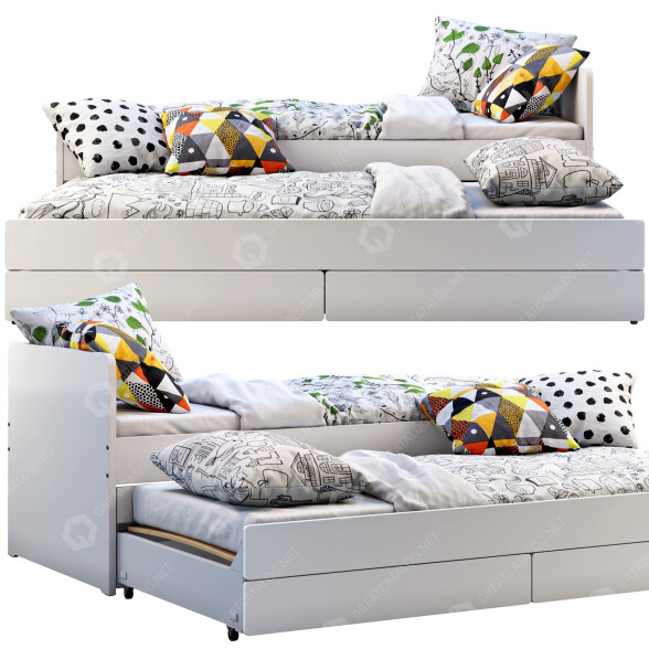 Ліжко IKEA Slakt 3D модель