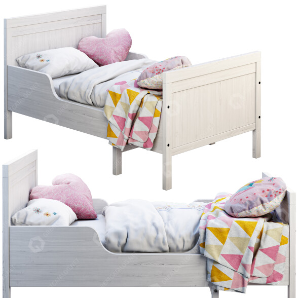 Ліжко IKEA Sundvik 3D модель