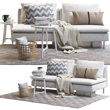 Диван IKEA Soderhamn 3D модель