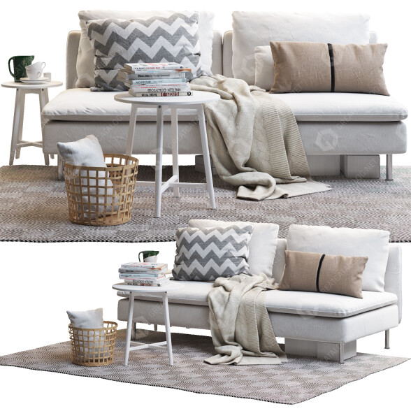 Диван IKEA Soderhamn 3D модель