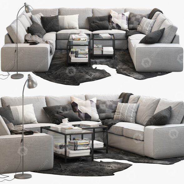 Salon IKEA Kivik 5 model 3D