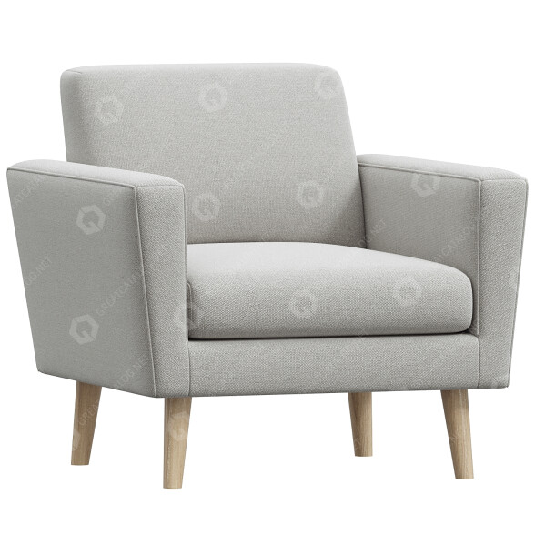 Armchair West Elm Oliver 3D model