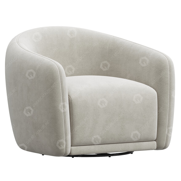 Fauteuil West Elm Addie Swivel modèle 3D