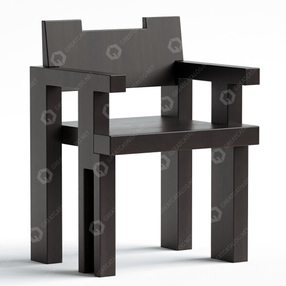 Président 1stDibs Contemporary Lacquered Wood modèle 3D