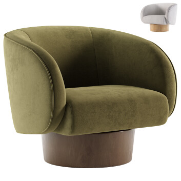 Armchair Paynes Gray Union Home Rotunda Swivel