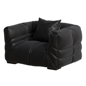 Fotel  Litfad Modern Genuine Leather Biscuit Model 3D