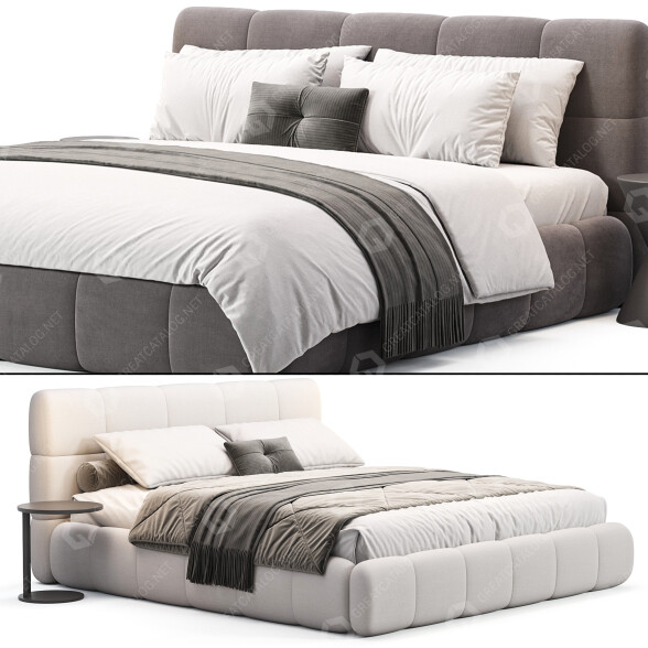 Ліжка та тумбочки Lusso Boxspringbett Fabio 3D модель
