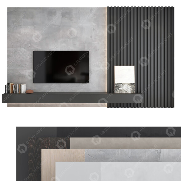 Paredes de TV Conjunto 22 Modelo 3D
