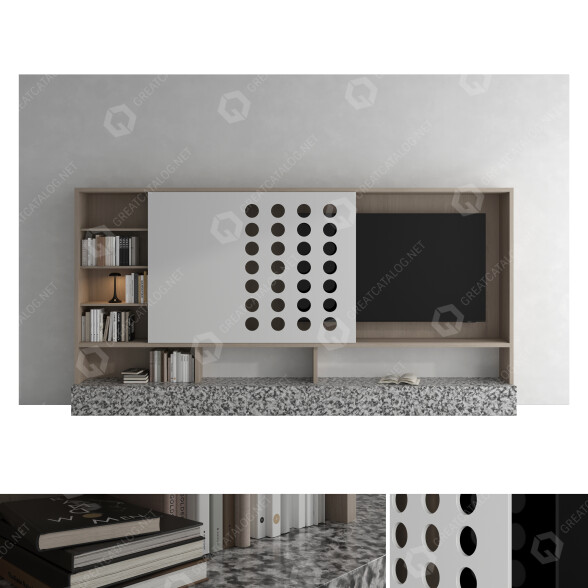 ТВ стенка и декор Set 62 3D модель